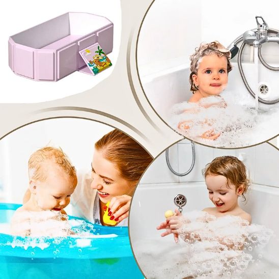 Baignoire bébé pliable | rose douceur