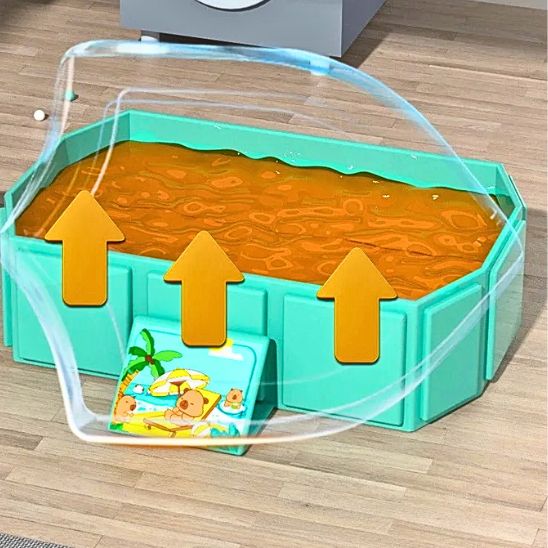Baignoire bébé pliable | vert-eau maintien de chaleur