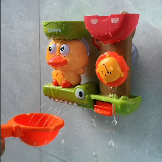 Le jouet de bain enfant donne cascade d'eau