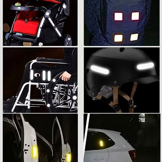 Accessoire pour poussette | NightProtect : Autocollants Anti-Collision Réfléchissants polyvalente