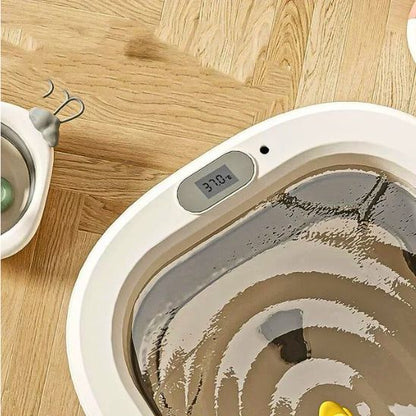 Baignoire bébé pliable siège de bain intégré thermomètre intégré