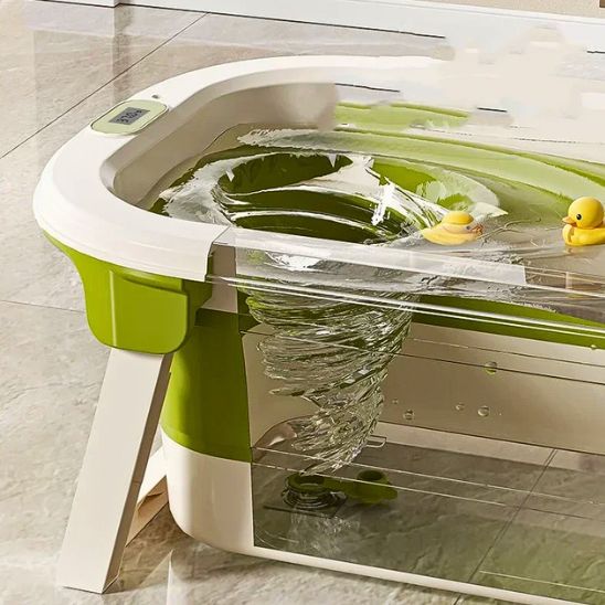 Baignoire bébé pliable siège de bain intégré vidange
