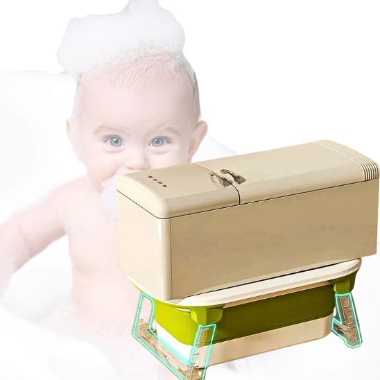 Baignoire bébé pliable support de bain intégré solide