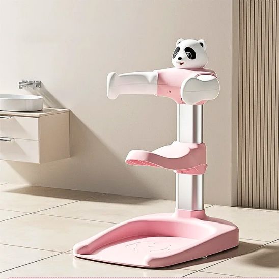 Support bébé pour douche style PANDA ROSE