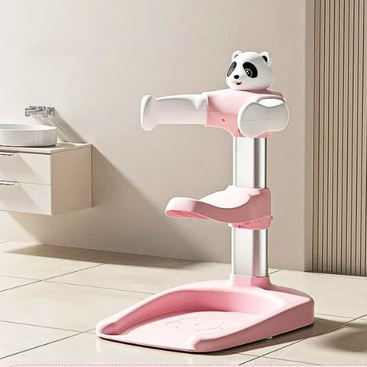 Support bébé pour douche style PANDA ROSE