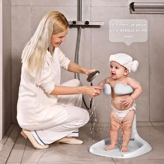 Baignoire bébé support douche libre