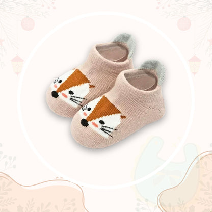 Chaussette antidérapante Stepy™ – Confort et sécurité pour premiers pas de style renard