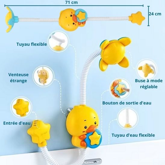 LES CARACTÉRISTIQUES DE JOUET DE BAIN POUR BEBE Douchette innovant