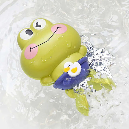 Jouet de bain bébé grenouille nageuse flottant dans l’eau