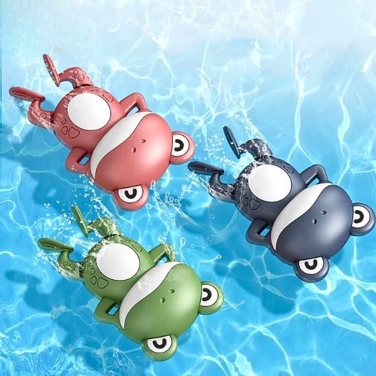 Trois couleurs de jouet de bain enfant grenouille magique
