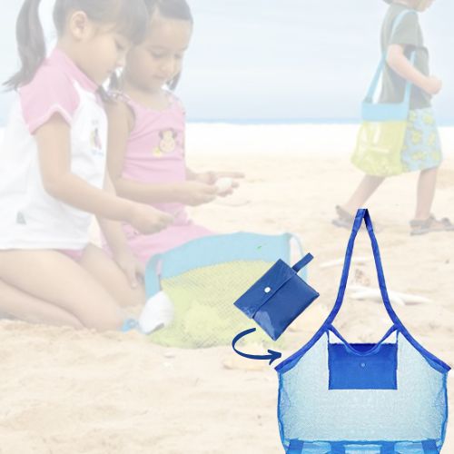 Sac pour ranger les jouets bleu compact