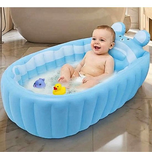 Baignoire bébé gonflable pliable utilisée en voyage, pratique et facile à transporter