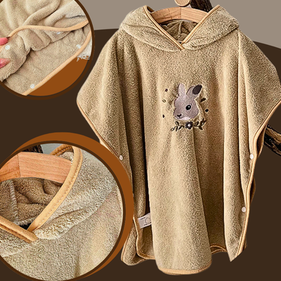 cape-de-bain-pour-bebe-lapin-marron