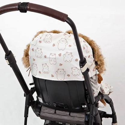 Arriere de la chanceliere bebe concu pour s’adapter au haut de la poussette et assurer une bonne fixation