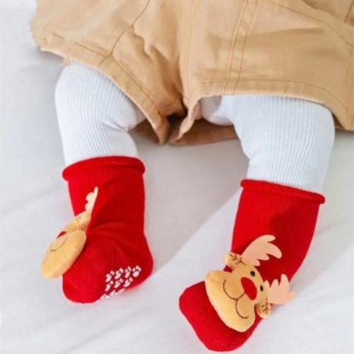 Bébé porte paire de chaussette noël bebe style renne