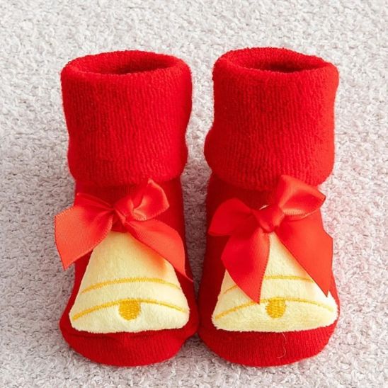 Paire de chaussette Noël bebe style-cadeau