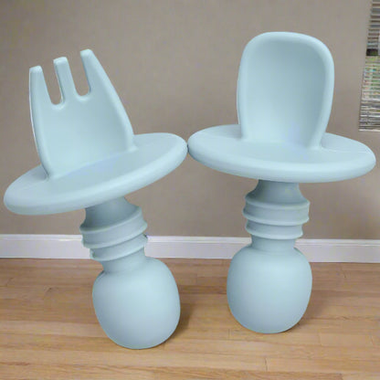 Cuillère bébé CuttieSpoon™ bleu ciel